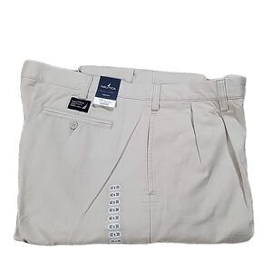 NWT Men's Nautica Rigger NS-83 BEIGE‎ Classic Fit Pleated Cuffed Pants